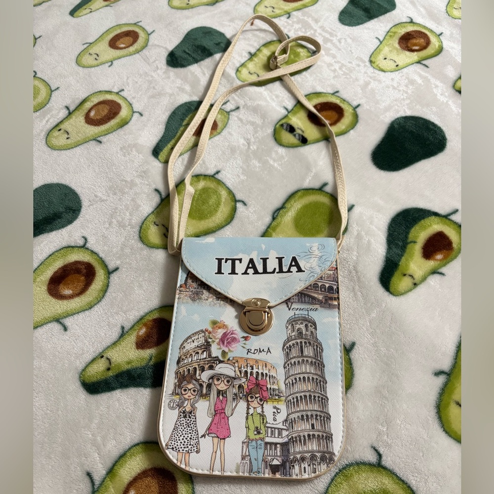 ITALIA Women's Crossbody Bag/Tourist Bag (6 in x 8.5 in) brand new